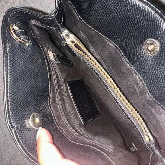 Coach Black Pebbled Leather Tote - Picture 7 of 9